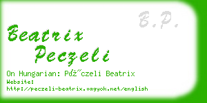 beatrix peczeli business card